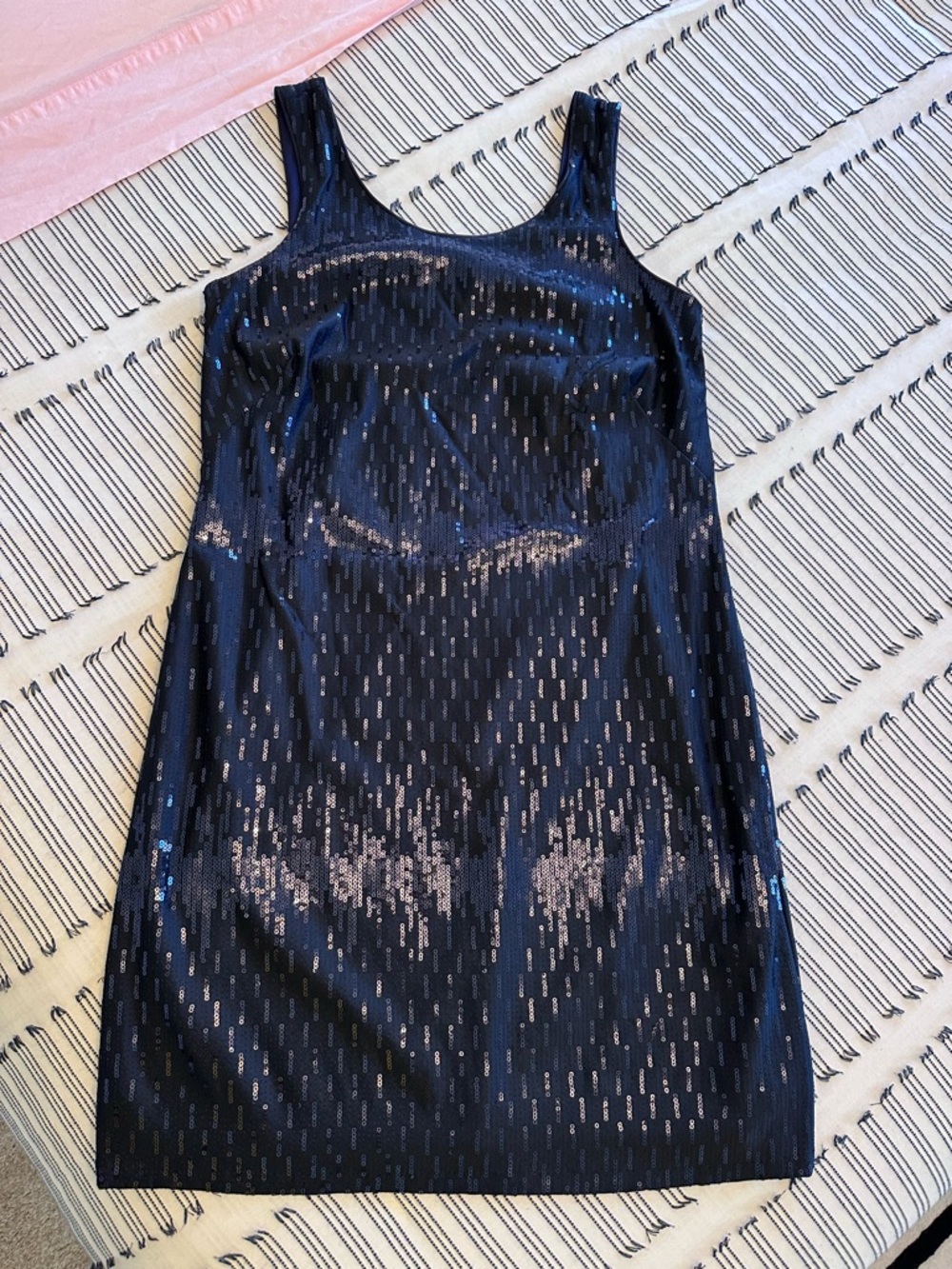 Navy Sequin Tank Dress size 6